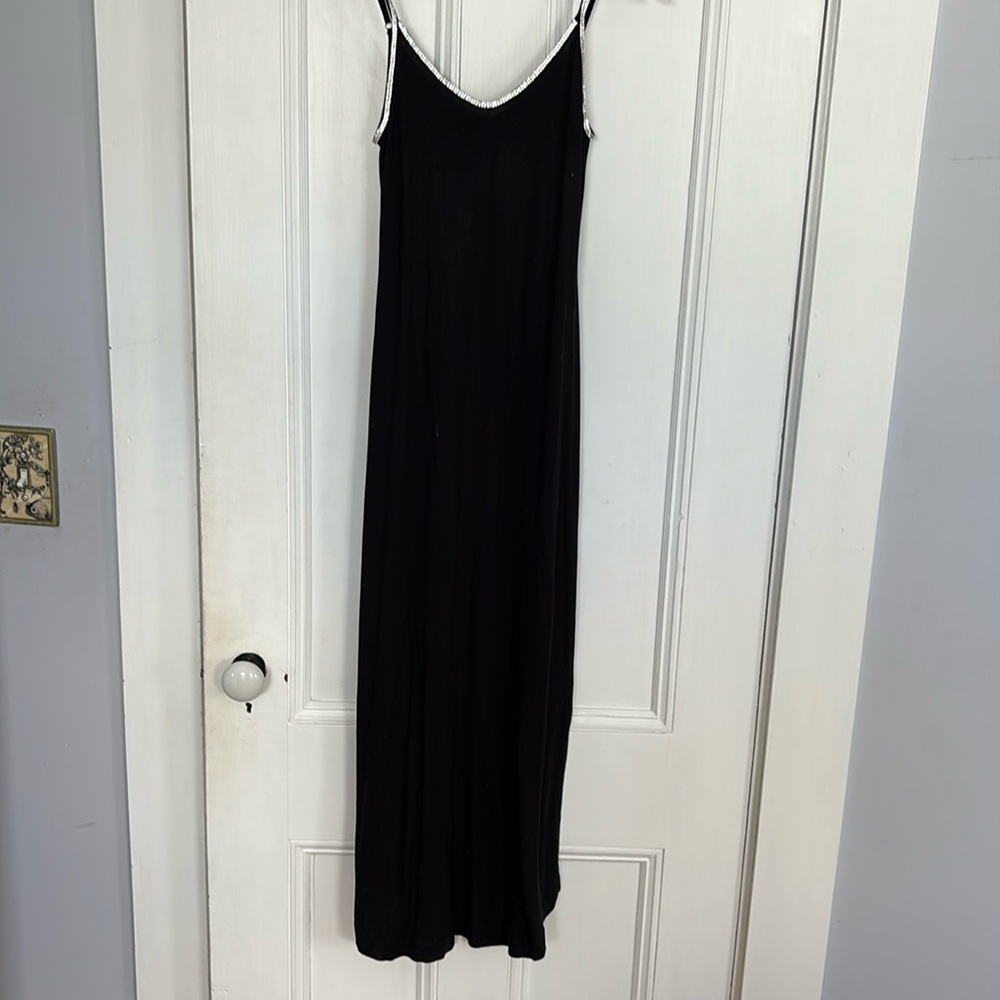 Majestic Filatures soft touch jersey dress with Swarovski crystals size xs